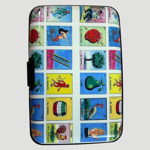 Mexican Bingo Card Holder Wallet Accordion Credit Card Case Organizer Slim